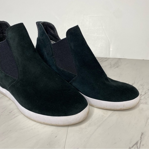 Sorel Out N About Slip On Wedge Black Suede Bootie 9 - Picture 10 of 15